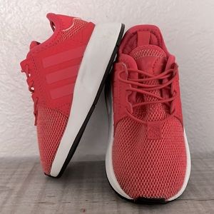 adidas x_plr athletic shoe ~ size 5K ~ coral/white